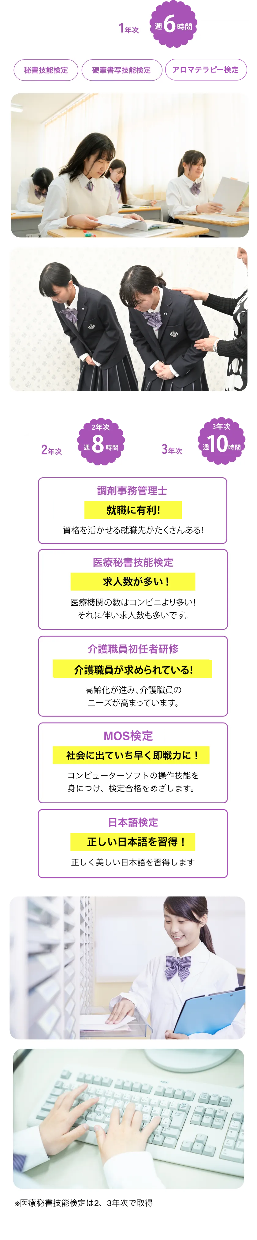 将来の販路が広がる専門資格を最大8つ取得ができる！